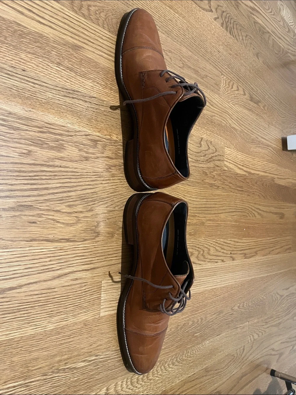 Cole Haan Men's Brown Leather Lace-Up Shoes
